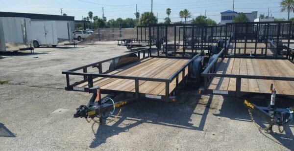 364535224_663072135735075_9148188714231501821_n-600x309-1.jpg 7X16 Big Tex Tandem Axle Pipe Black Utility Trailer (70PI-16XBK4RG-GA) - Image 1