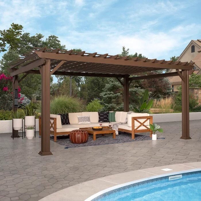 Backyard Discovery 16 ft. x 12 ft. Steel Traditional Pergola - Image 12