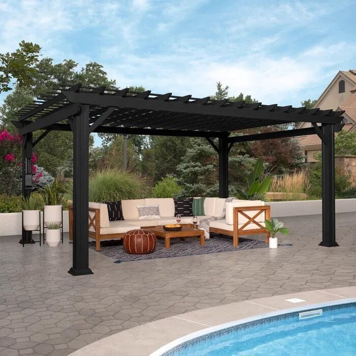 Backyard Discovery 16 ft. x 12 ft. Steel Traditional Pergola - Image 13
