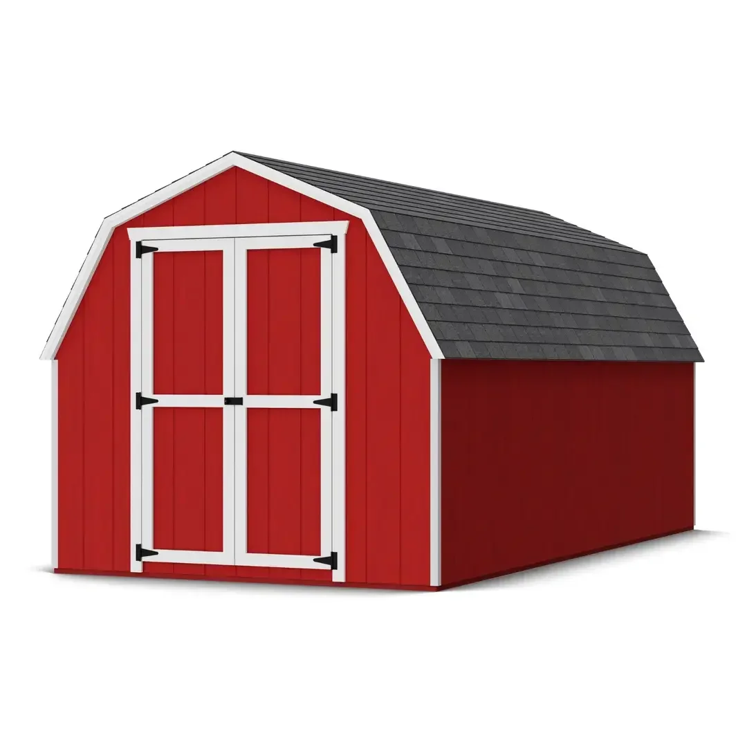 i1-20.webp Little Cottage Co. 8 x 16 Foot Value Gambrel Barn with 4 Foot Sidewalls – Precut Kits - Image 1